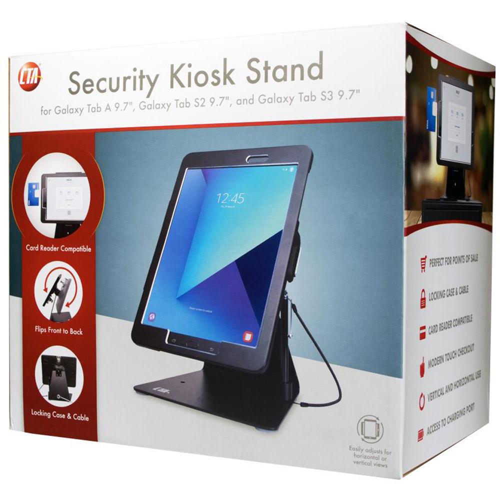 CTA Digital Security Kiosk Stand with Locking Case and Cable for Samsung Galaxy Tab A 9.7