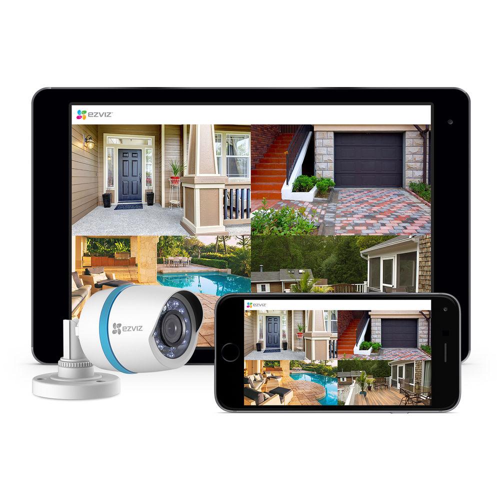 ezviz BN-1824A2 8-Channel 1080p NVR with 2TB HDD and 4 1080p Outdoor Network Bullet Cameras