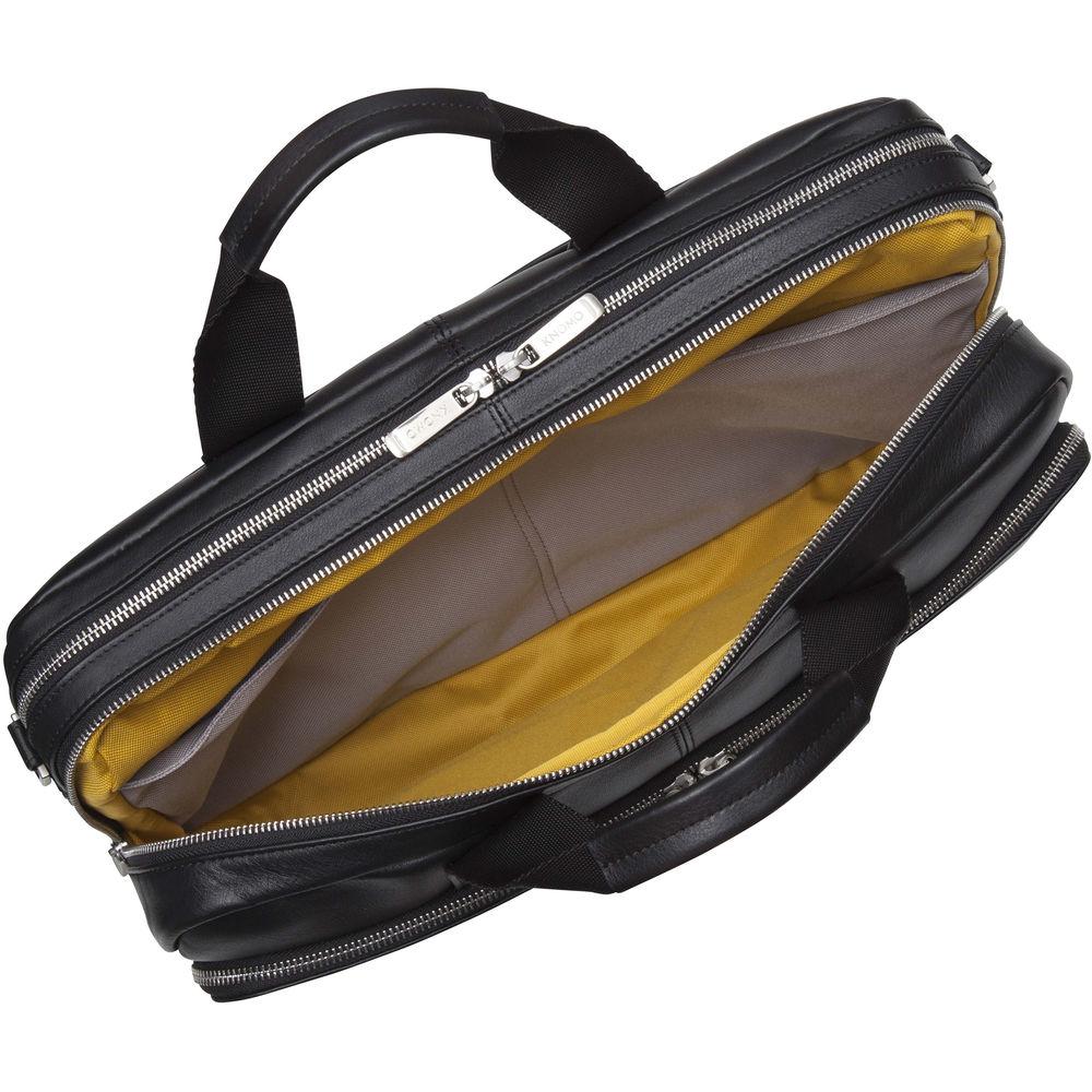 KNOMO USA 15" Amesbury Leather Laptop Briefcase