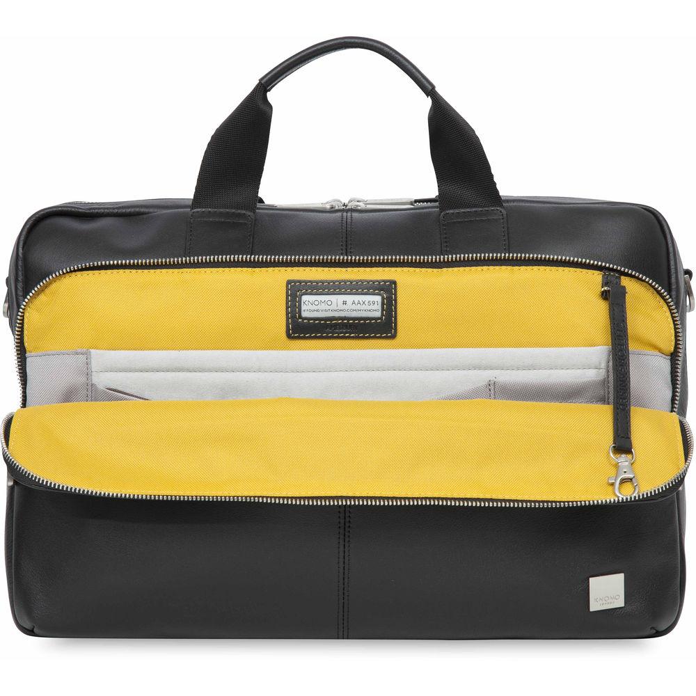 KNOMO USA 15" Amesbury Leather Laptop Briefcase