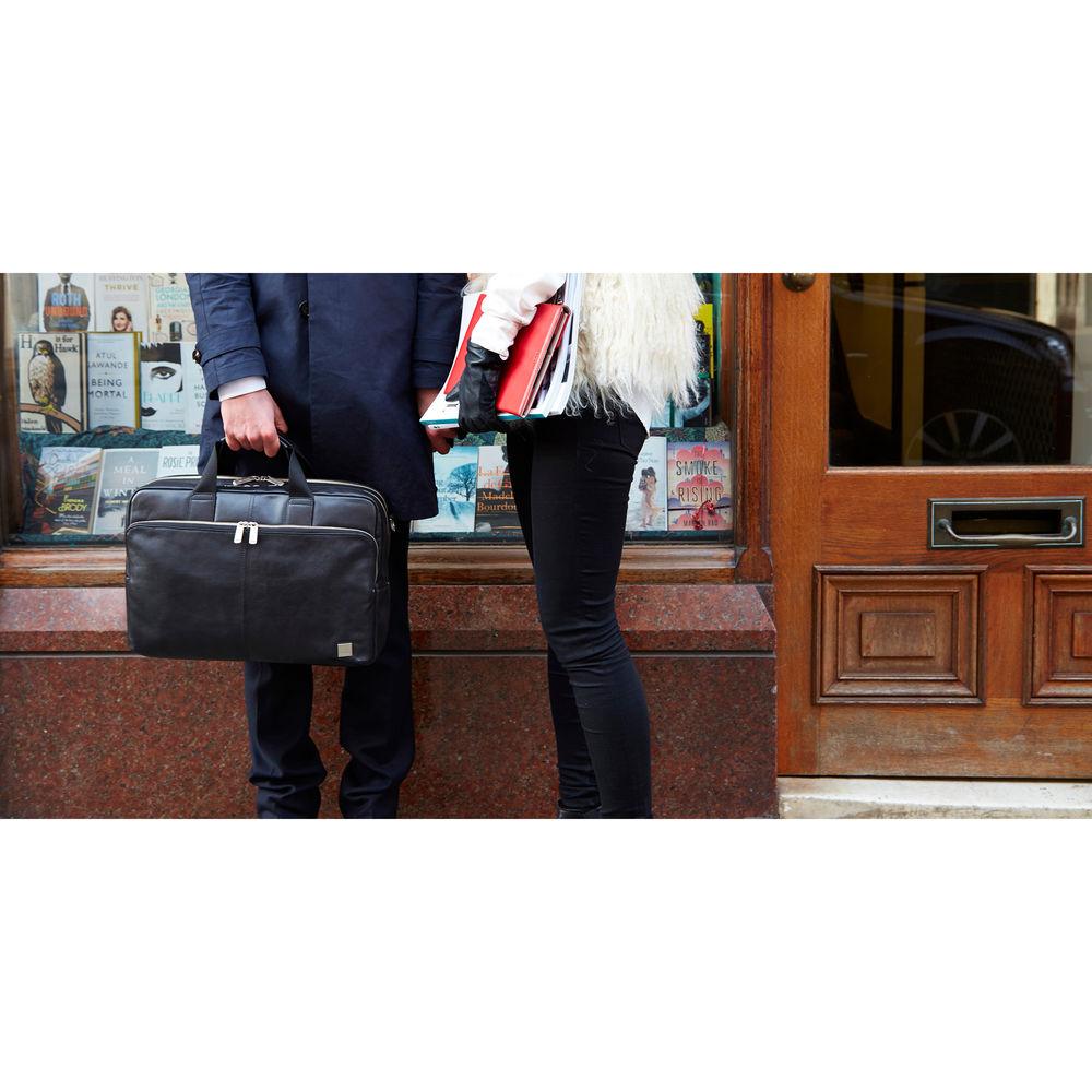 KNOMO USA 15" Amesbury Leather Laptop Briefcase