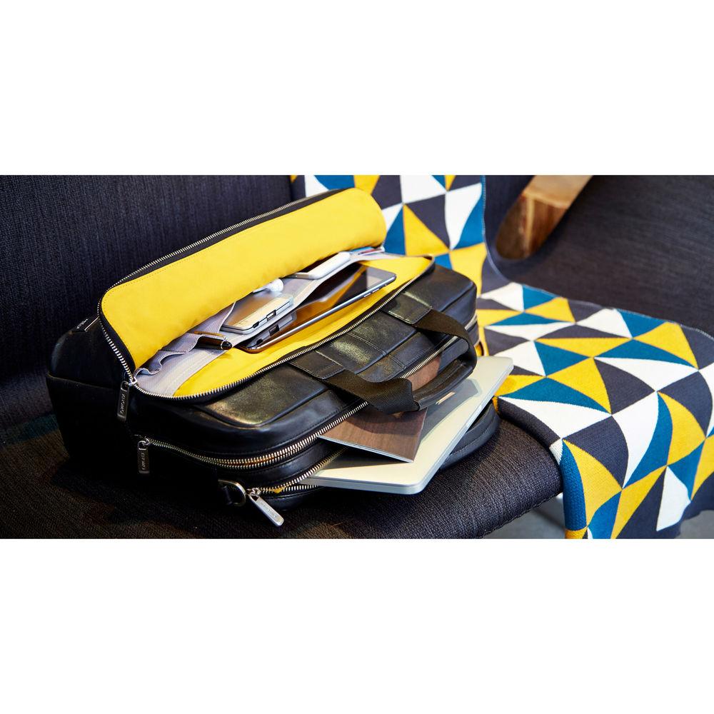 KNOMO USA 15" Amesbury Leather Laptop Briefcase