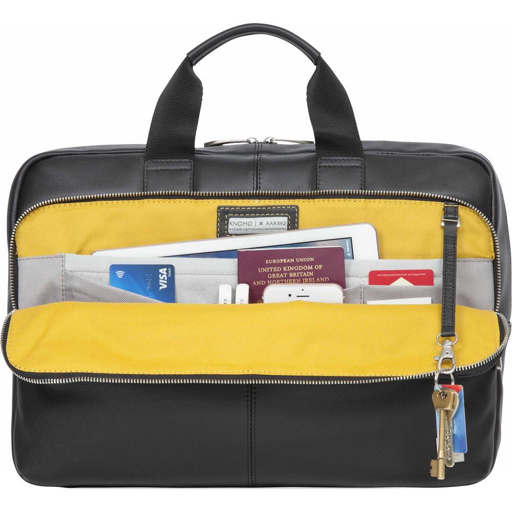 KNOMO USA Newbury Leather Briefcase for 15" Laptop