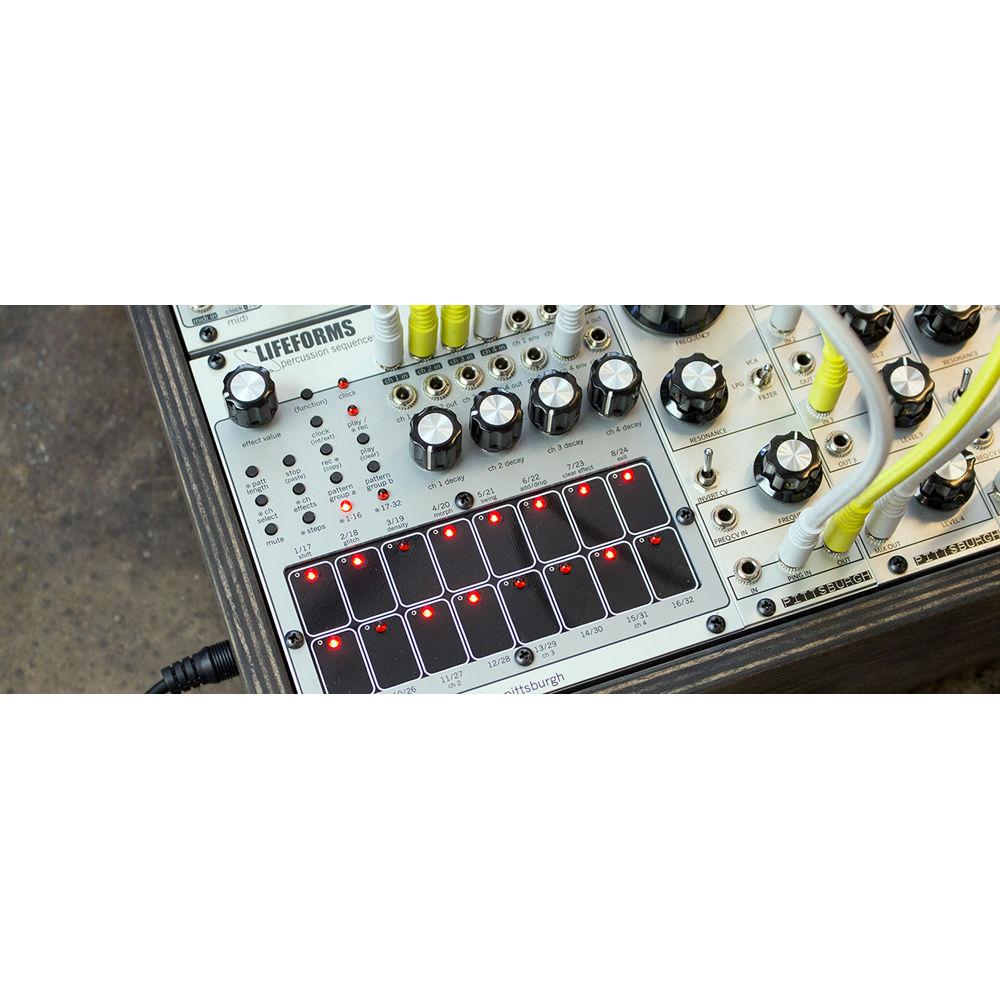 Pittsburgh Modular Lifeforms Percussion Sequencer - Four-Channel Programmable Drum Controller - Eurorack Module