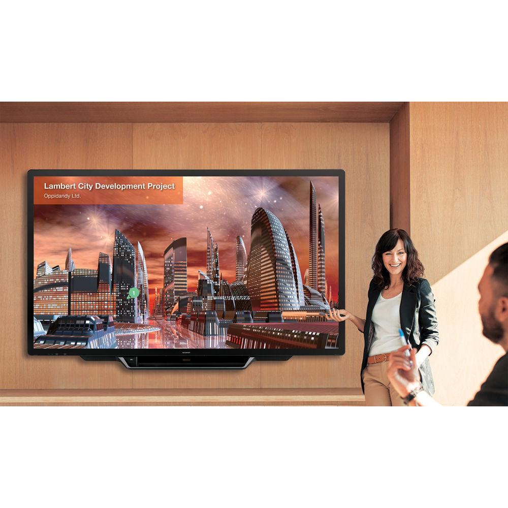 Sharp 80" AQUOS Board Interactive Display with 30-Point Multi-Touch Screen and Edge to Edge Glass