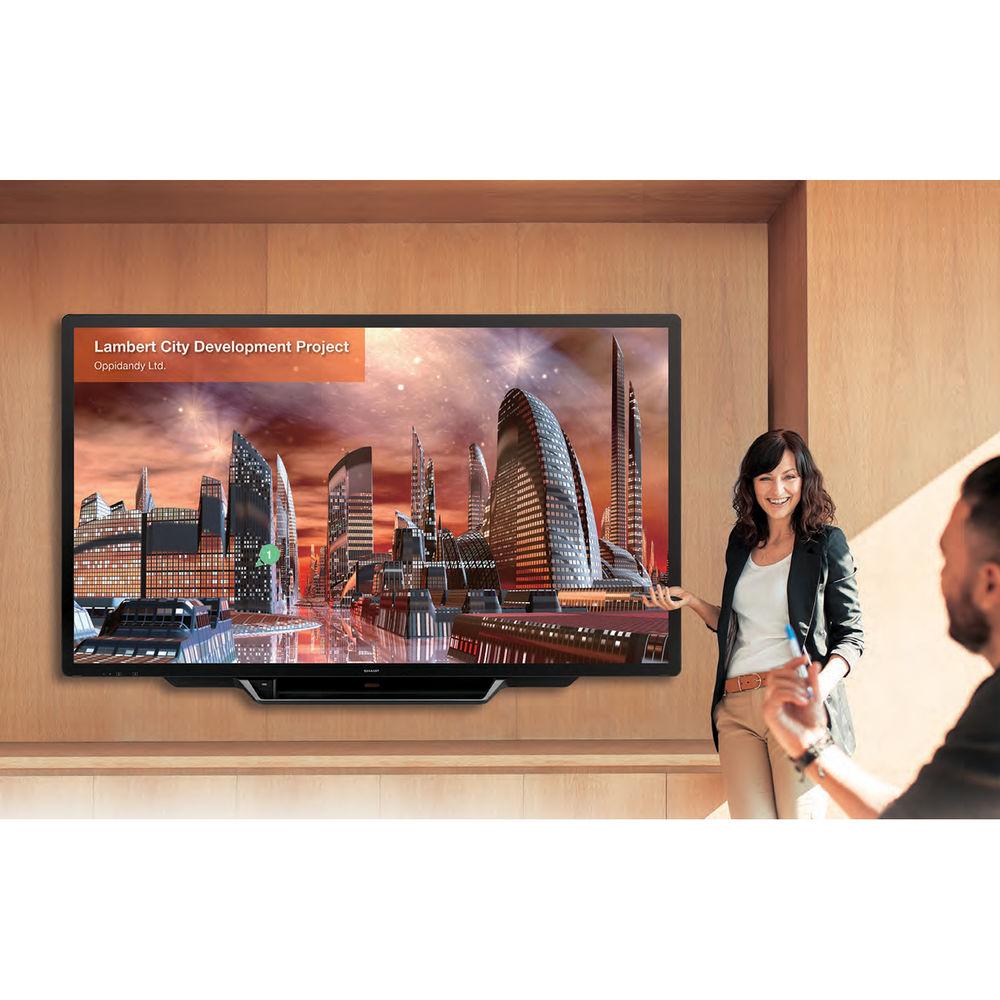 Sharp 80" AQUOS Board Interactive Display with 30-Point Multi-Touch Screen and Edge to Edge Glass