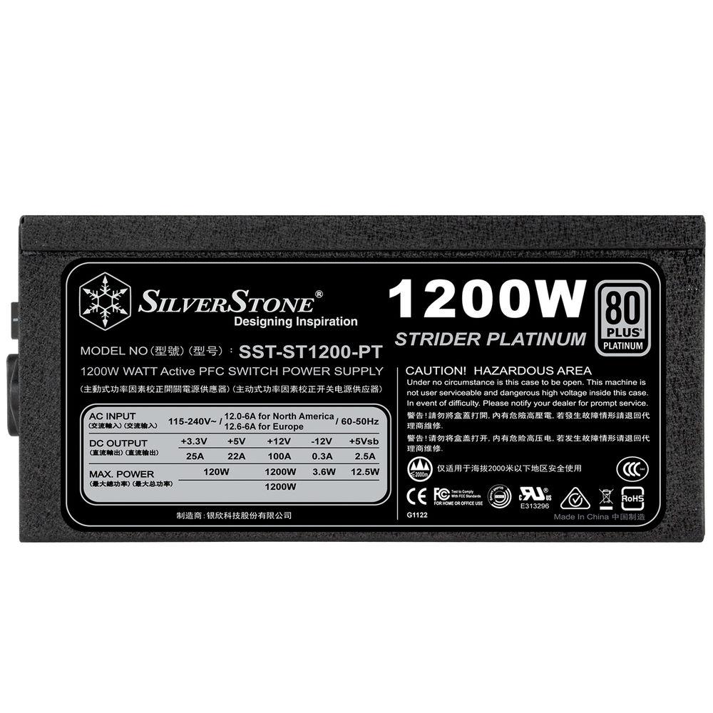 SilverStone Strider Series 1200W 80 Plus Platinum Modular Power Supply
