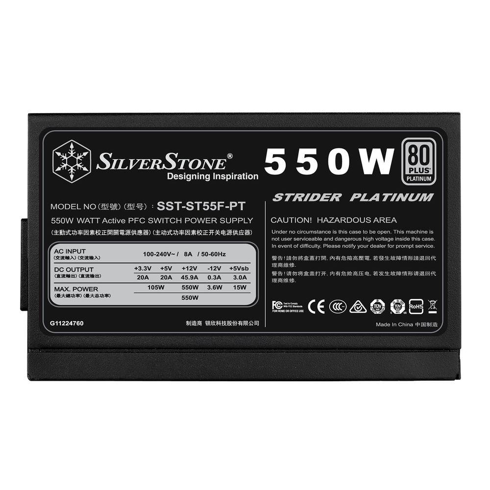 SilverStone Strider Series 550W 80 Plus Platinum Modular Power Supply