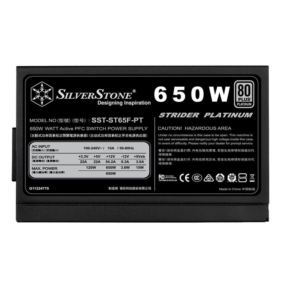 SilverStone Strider Series 650W 80 Plus Platinum Modular Power Supply