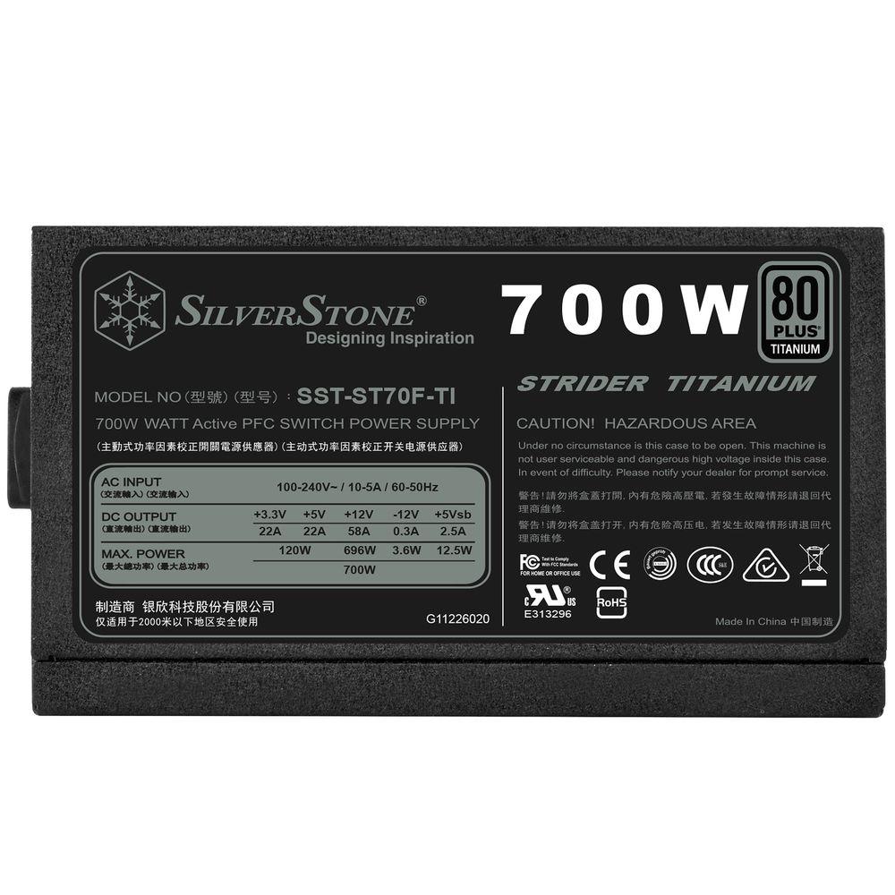 SilverStone Strider Series 700W 80 Plus Titanium Modular Power Supply