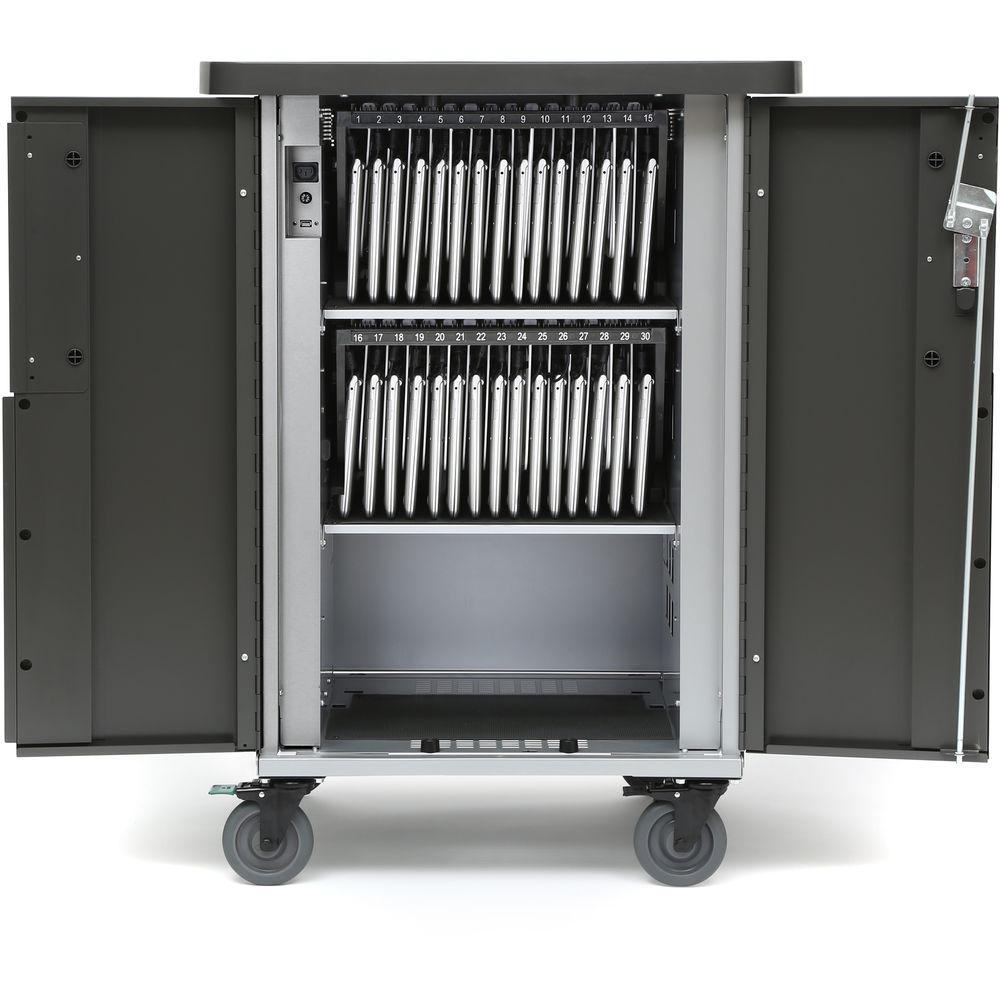 Bretford EVER Cart T30 Mobile 30-Device AC Charging Cart with 180° Back Panel