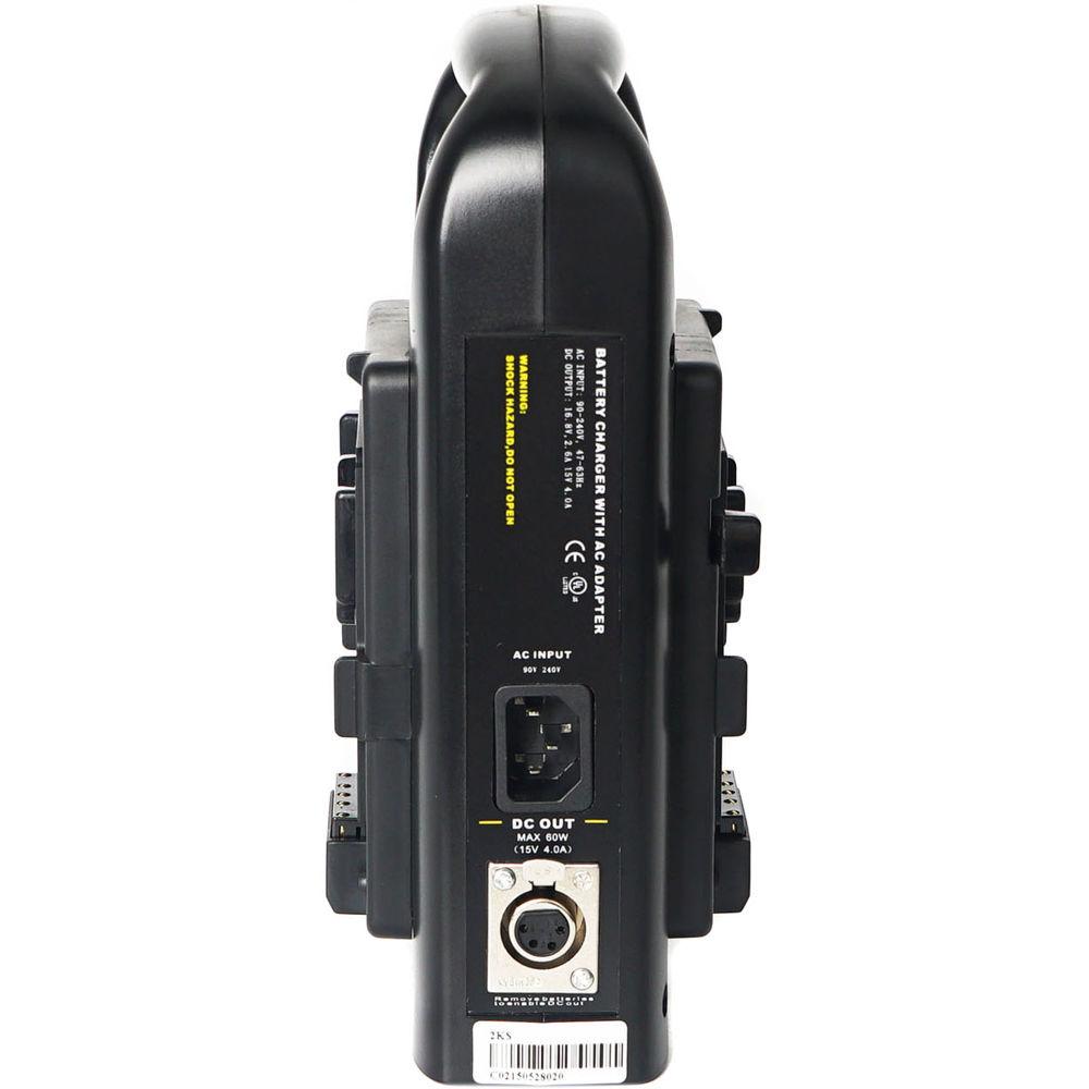 CAME-TV V-Mount 2-Channel Li-Ion Battery Charger & Power Supply for Select Cameras