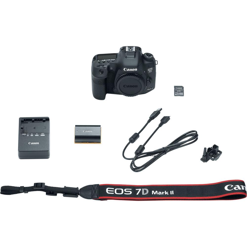 Canon EOS 7D Mark II DSLR Camera Body with W-E1 Wi-Fi Adapter