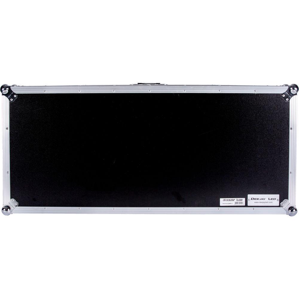 DeeJay LED Coffin for Two Pioneer CDJ-2000 and DJM-2000 Mixers with Low Profile Wheels and Laptop Shelf