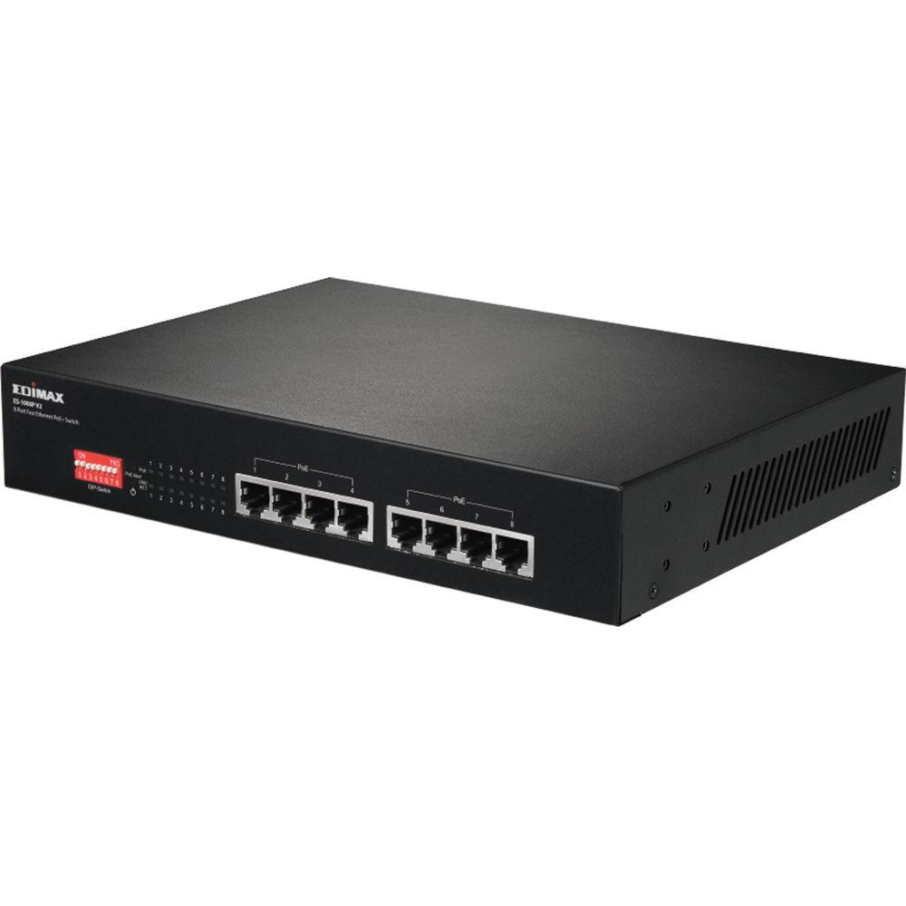 EDIMAX Technology ES-1008P V2 8-Port Fast Ethernet PoE Managed Switch with DIP Switch, EDIMAX, Technology, ES-1008P, V2, 8-Port, Fast, Ethernet, PoE, Managed, Switch, with, DIP, Switch