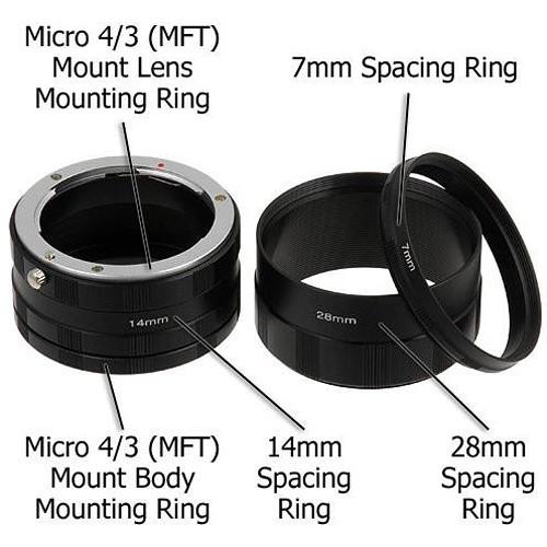 FotodioX Macro Extension Tube Set for Micro Four Thirds Cameras: for Extreme Close-Up Photography