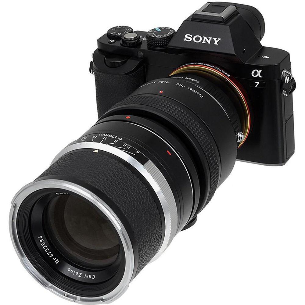FotodioX Pro Lens Mount Double Adapter for Rollei SL66 and Canon EOS Lenses to Sony E