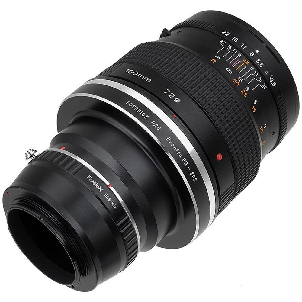 FotodioX Pro Mount Adapter for Bronica GS-1 PG Lens to Sony E-Mount Camera