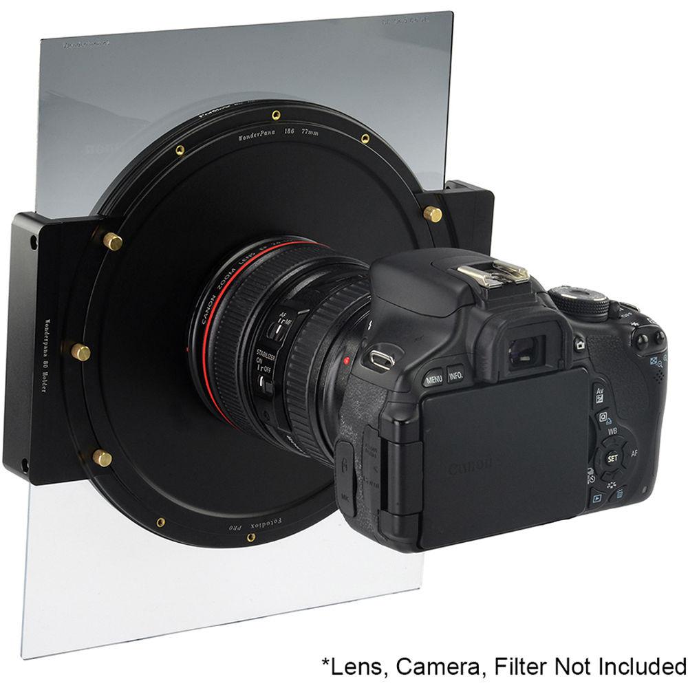 FotodioX WonderPana 8.0" Holder Bracket Kit with 77mm-186mm WonderPana XL Aluminum Step-Up Ring and 186mm Center-Pinch Snap-On Lens Cap