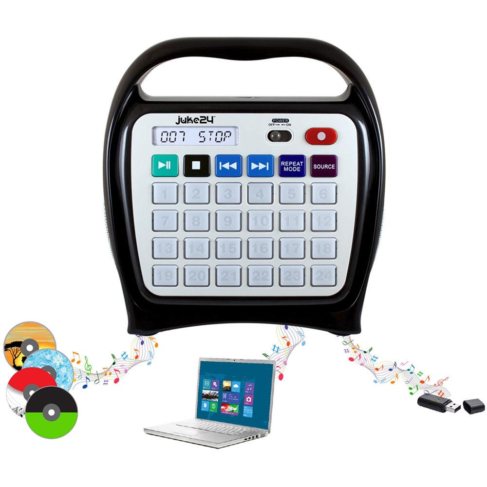 HamiltonBuhl Juke24 Portable Digital Jukebox with CD Player and Karaoke Function