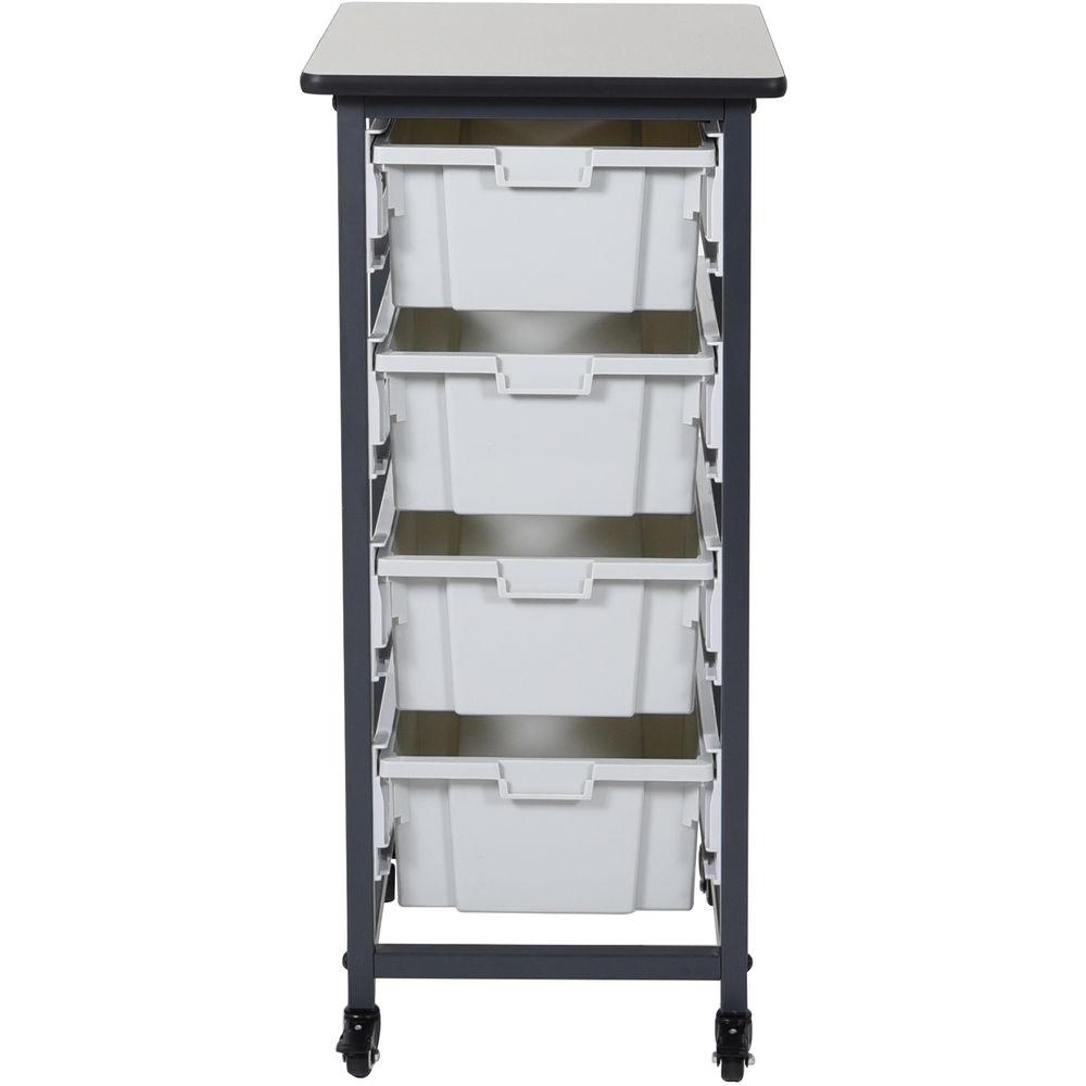 Luxor Single Row Mobile Bin Storage Unit