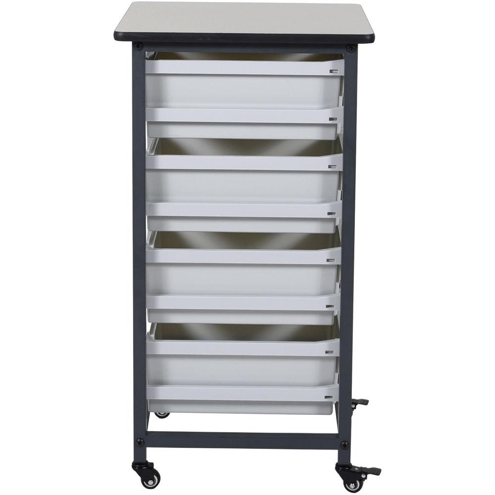 Luxor Single Row Mobile Bin Storage Unit
