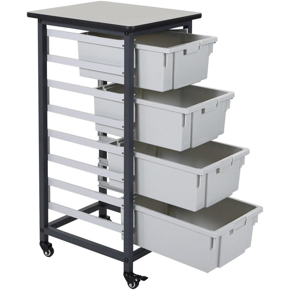 Luxor Single Row Mobile Bin Storage Unit