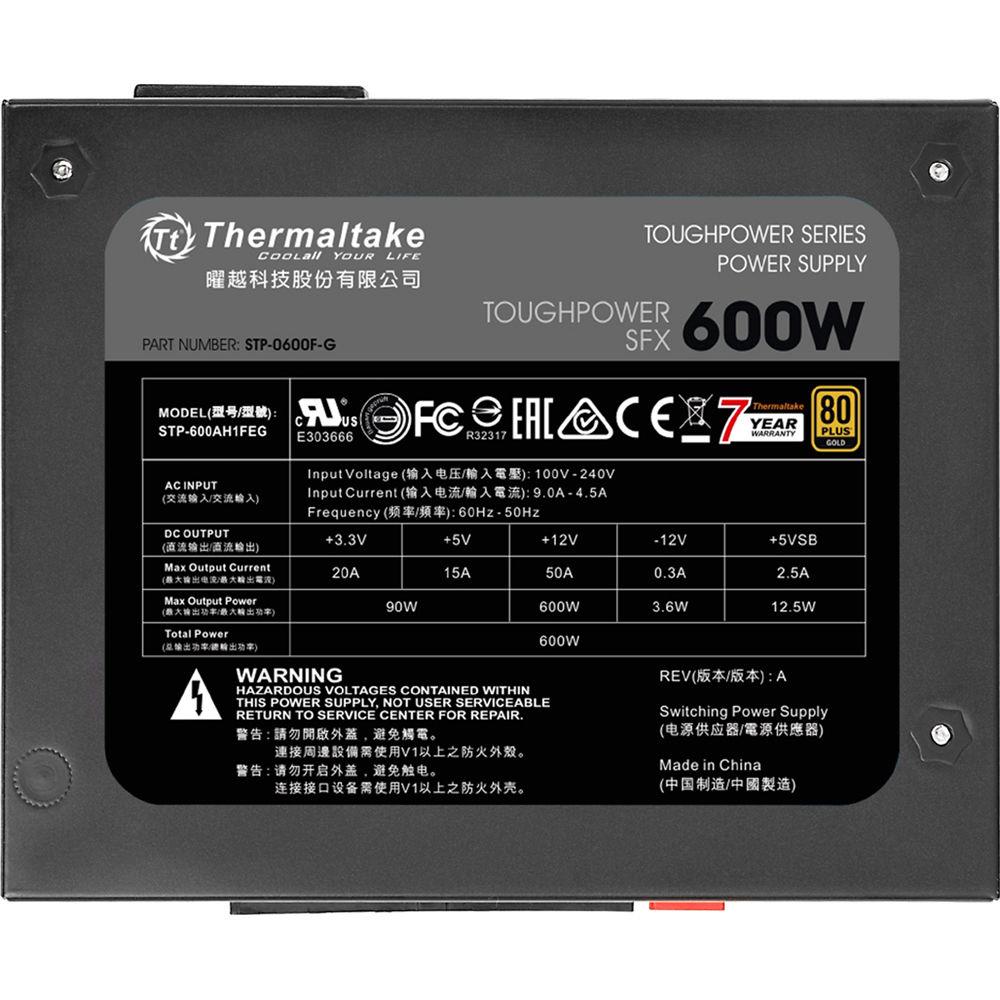 Thermaltake Toughpower SFX 600W 80 Plus Gold Modular Power Supply