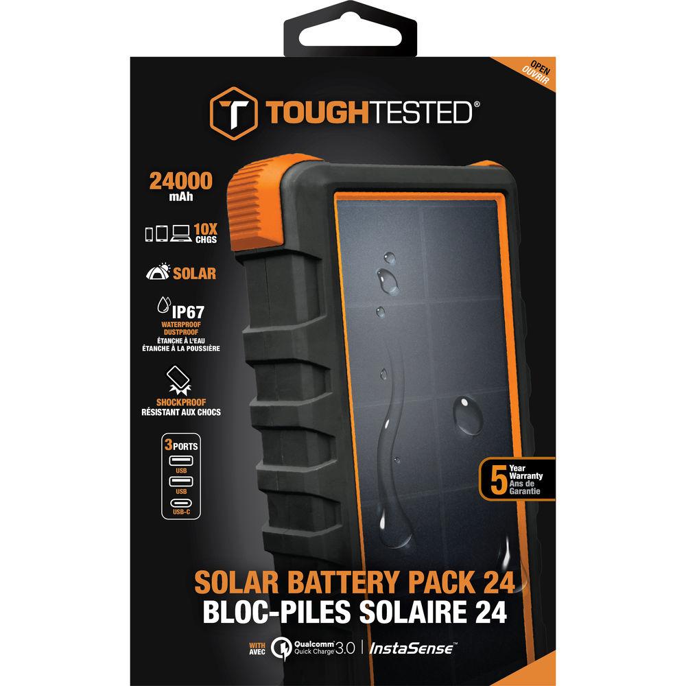ToughTested 24,000mAh Bigfoot 3-Port Solar Power Bank