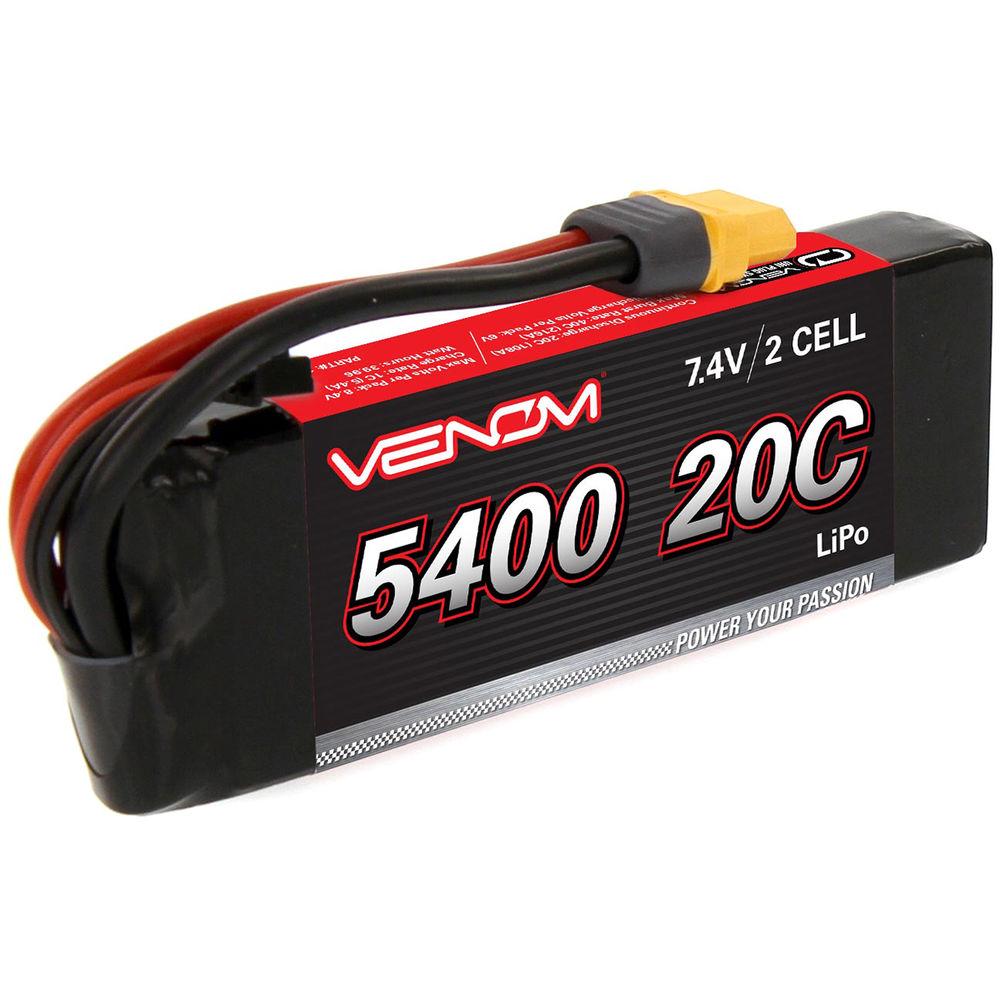 Venom Group Venom 20C 2S 5400mAh 7.4V Lipo Battery With Universal Plug System