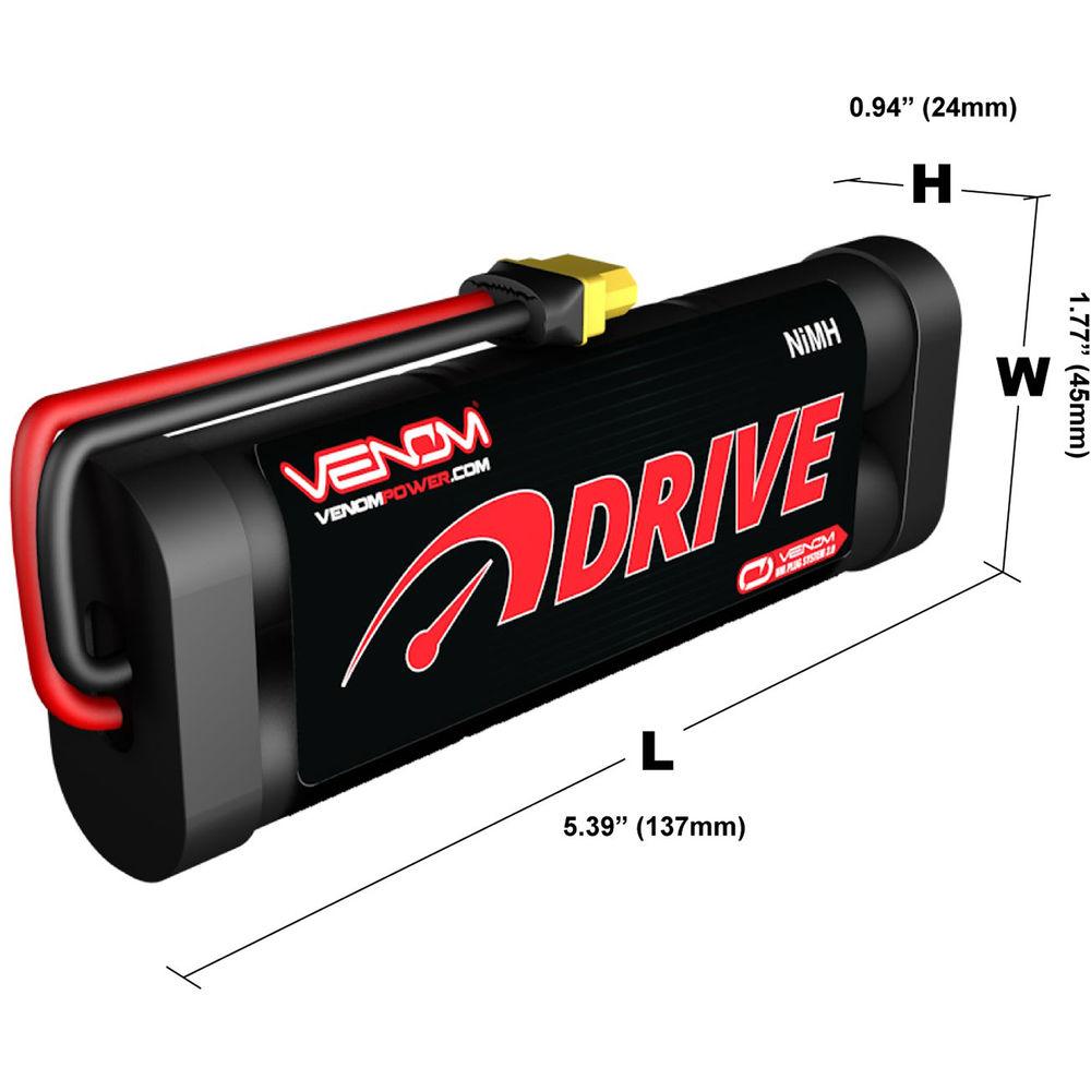 Venom Group Venom 7.2V 3000mAh 6 Cell NiMH Battery With Universal Plug System