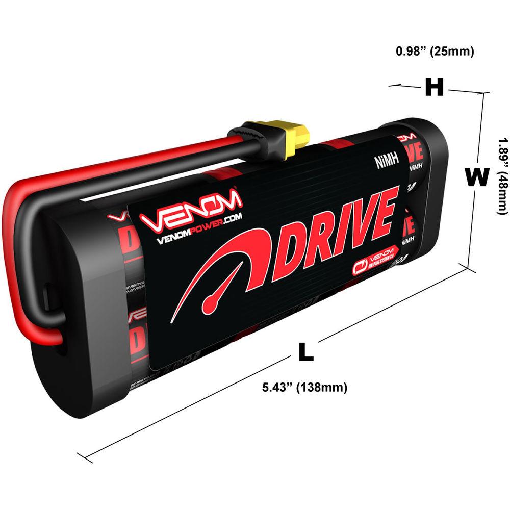 Venom Group Venom 7.2V 4600mAh 6 Cell NiMH Battery With Universal Plug System