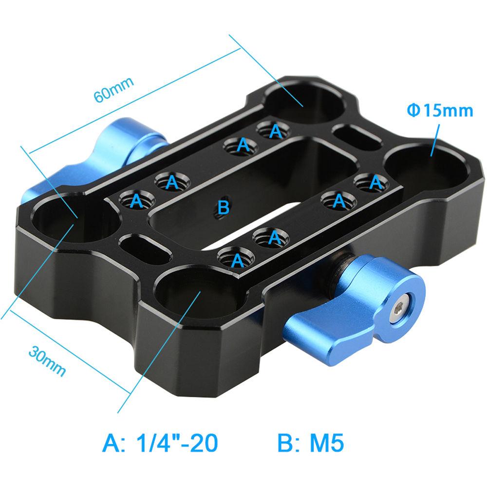 CAMVATE Height Riser Offset Railblock 15mm Rod Clamp