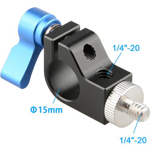 CAMVATE Single 15mm Rod Clamp with 1 4"-20 Thread & Screw