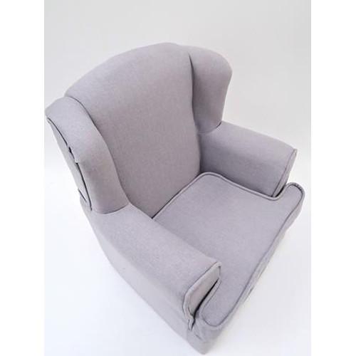 Custom Photo Props Upholstered Linen High-Back Children