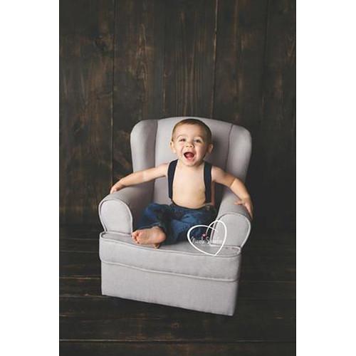 Custom Photo Props Upholstered Linen High-Back Children