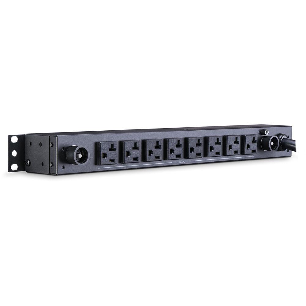 CyberPower PDU 24A 120V 50 60Hz,Nema L5-30P Plug, 16 Nema 5-20R 8 Front 8 Rear 1U 12