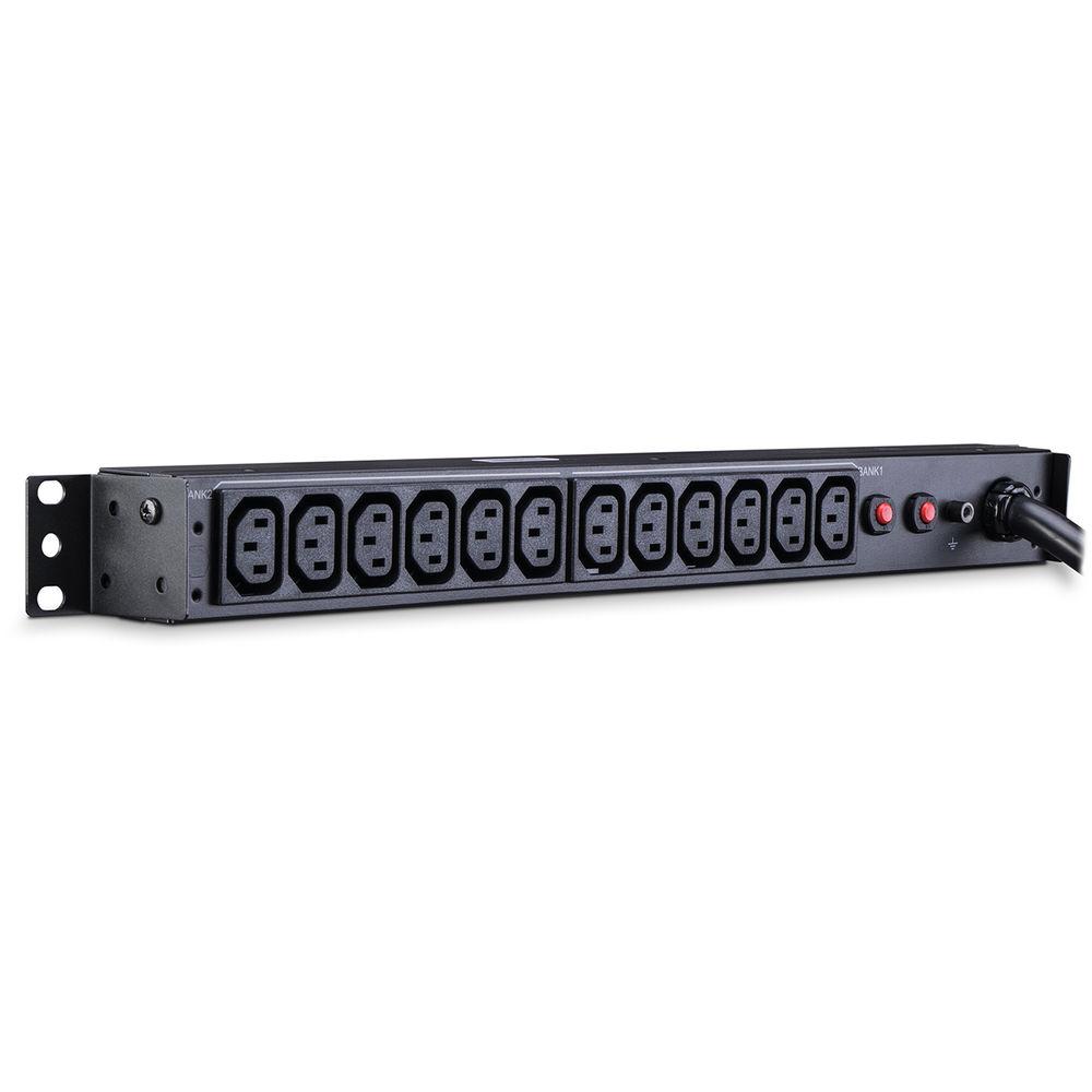CyberPower PDU 24A 200-230V 50 60Hz Nema L6-30P Plug, 12 IEC-320 C13 1U 10