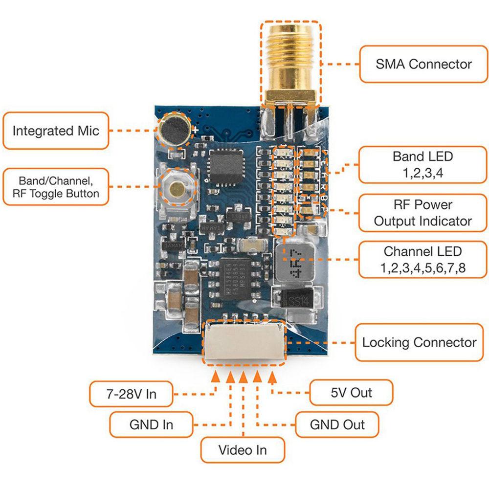 Lumenier TX5GPro Mini 600mW 5.8GHz TX with Power Switch