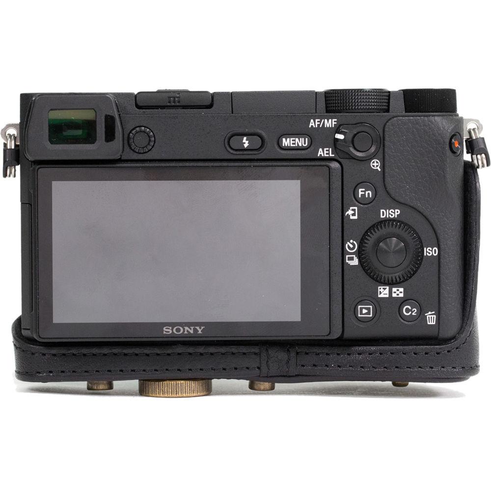 MegaGear Ever Ready Genuine Leather Case and Strap for Sony a6000 a6300 with 16-50mm