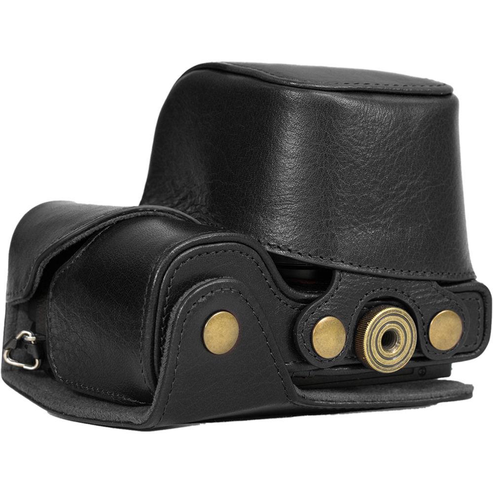 MegaGear Ever Ready Genuine Leather Case and Strap for Sony a6000 a6300 with 16-50mm