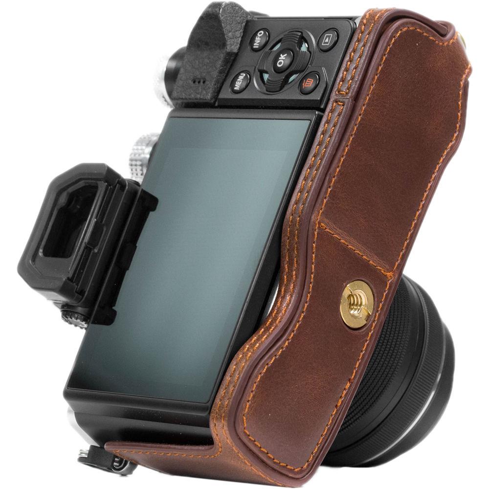 MegaGear Ever Ready PU Leather Half Case and Strap for Olympus OM-D E-M10 Mark II, E-M10