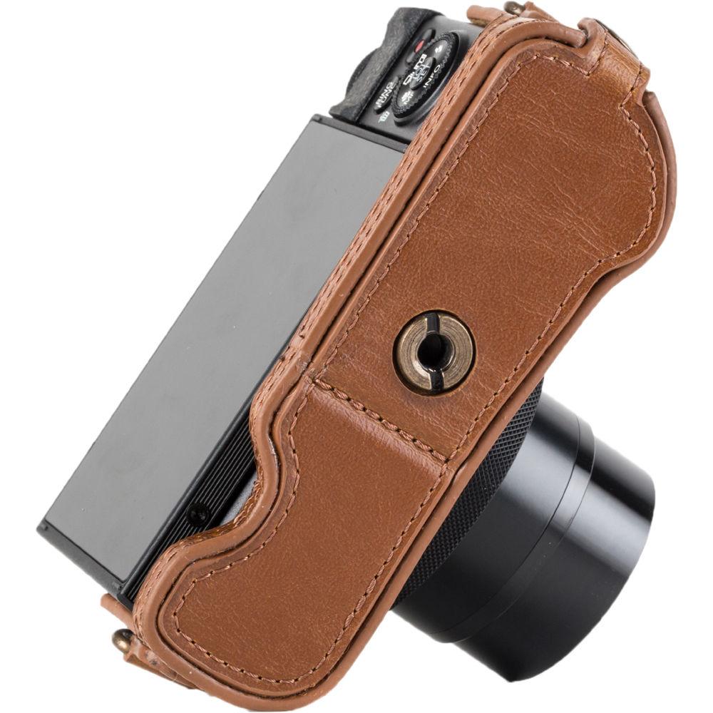 MegaGear Genuine Leather Camera Half Case and Strap for Canon PowerShot G7 X Mark II