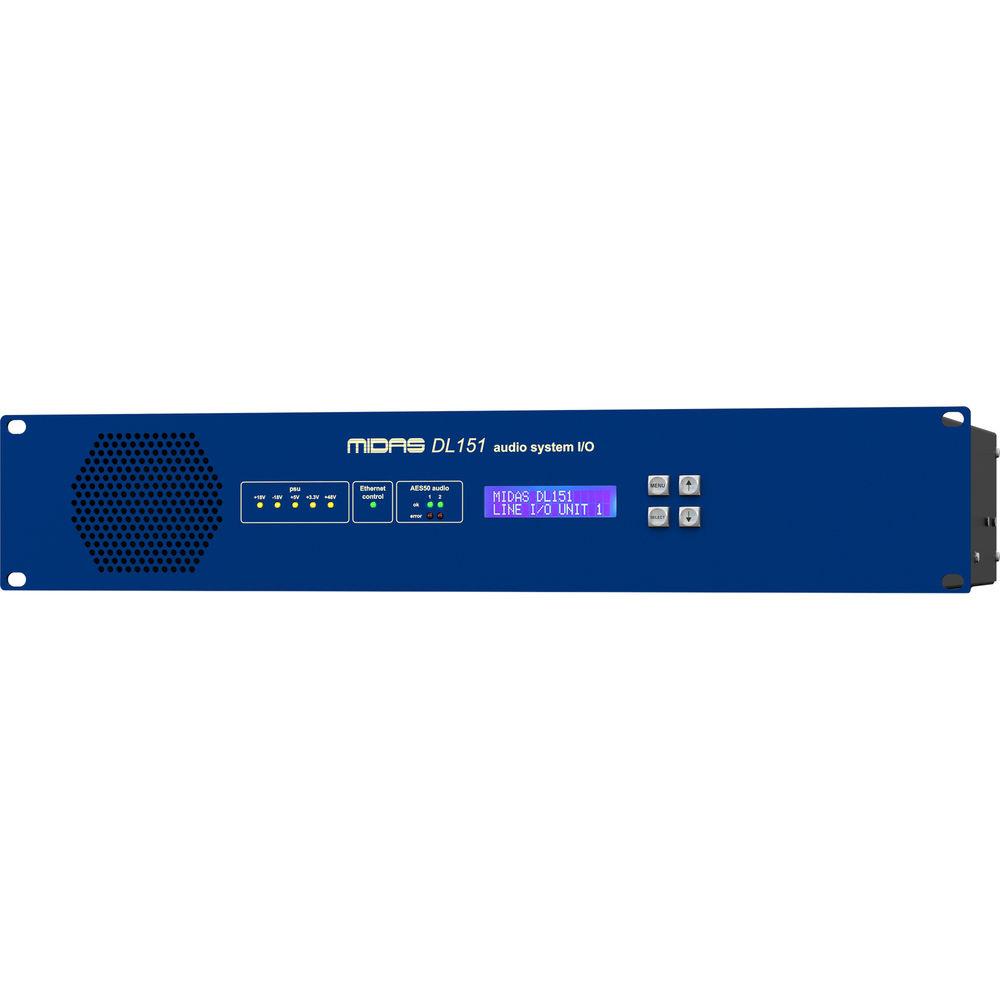 Midas DL151 - 24-Input Stagebox with MIDAS Mic Preamps and Dual-Redundant AES50 Networking