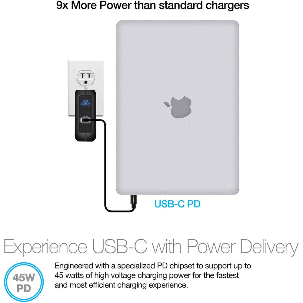 Naztech 45W USB Type-C PD Wall Charger