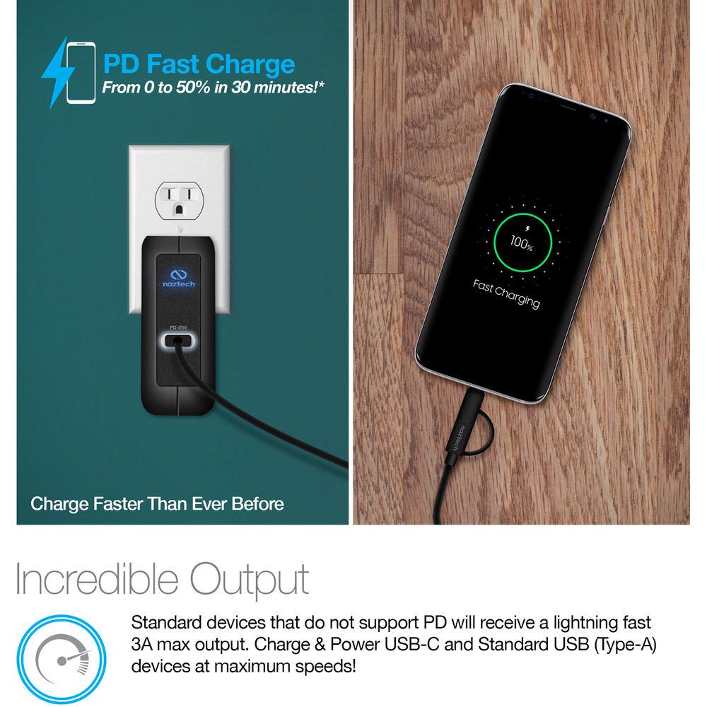 Naztech 45W USB Type-C PD Wall Charger
