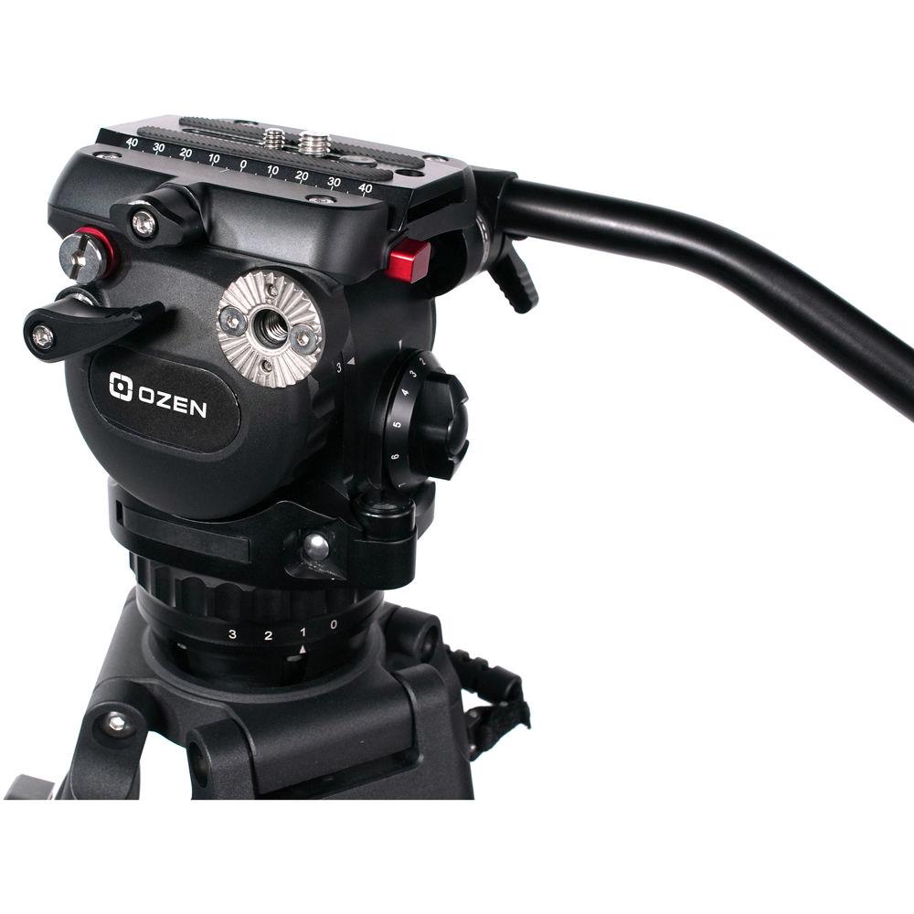 OZEN 75AL2 75mm Aluminum Tripod & Agile 6S Fluid Head System