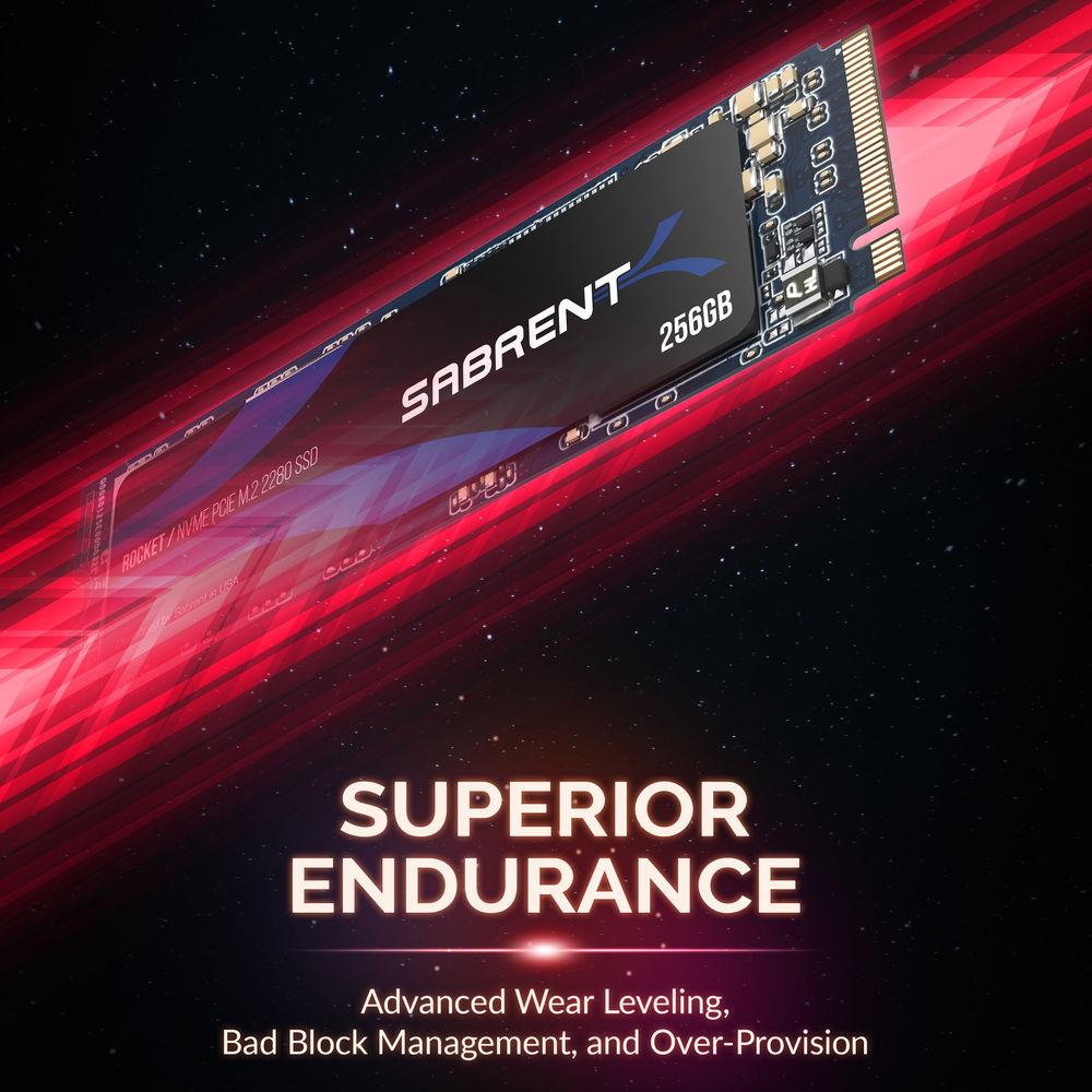 Sabrent 256GB ROCKET NVMe PCIe M.2 2280 Internal High Performance SSD