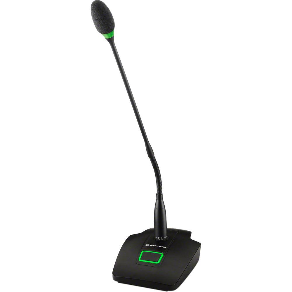 Sennheiser Dante-Kit MEG 14-40-L-II with SL DI 4 XLR Interface, Four MAT 153-S Table Stands, & Four MEG 14-40-L-II Gooseneck Microphones