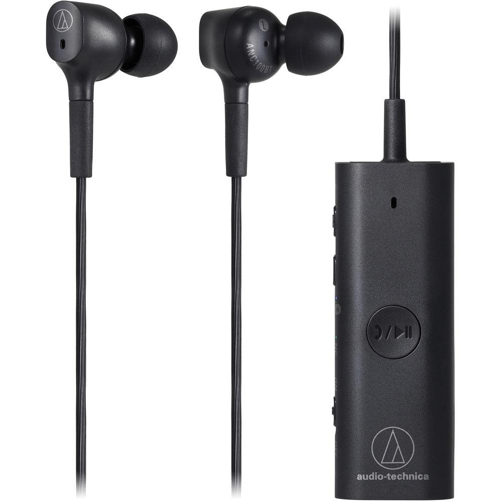 Audio-Technica Consumer ATH-ANC100BT QuietPoint Wireless In-Ear Noise-Canceling Headphones